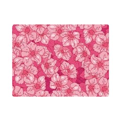 Cute Pink Sakura Flower Pattern Premium Plush Fleece Blanket (mini) by Cowasu