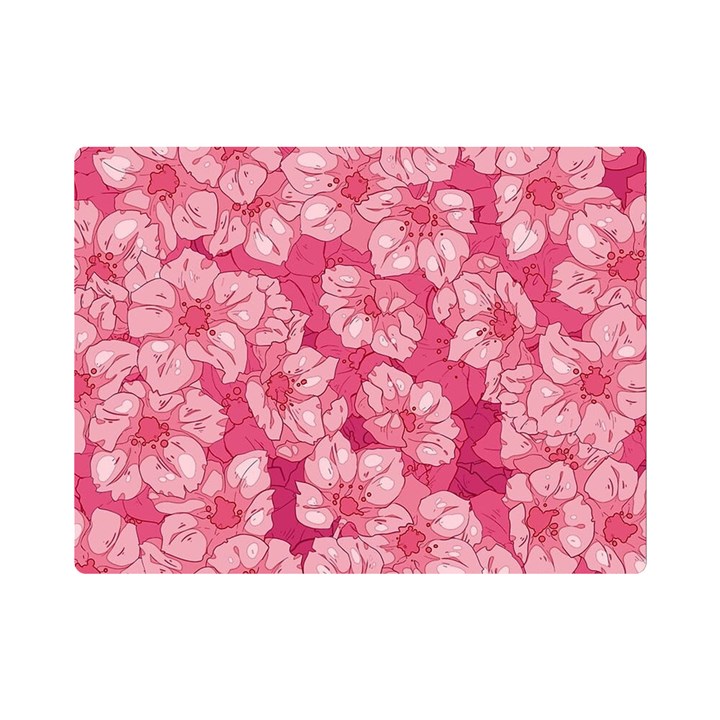 Cute Pink Sakura Flower Pattern Premium Plush Fleece Blanket (Mini)