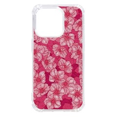 Cute Pink Sakura Flower Pattern Iphone 14 Pro Tpu Uv Print Case by Cowasu