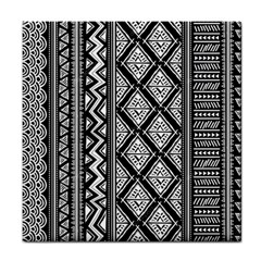 Tribal African Pattern Tile Coaster by Cowasu