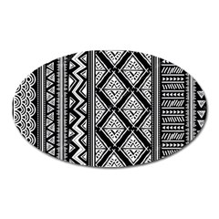 Tribal African Pattern Oval Magnet by Cowasu