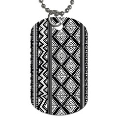 Tribal African Pattern Dog Tag (one Side) by Cowasu