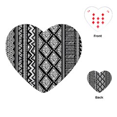 Tribal African Pattern Playing Cards Single Design (heart) by Cowasu