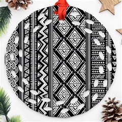 Tribal African Pattern Ornament (round Filigree) by Cowasu