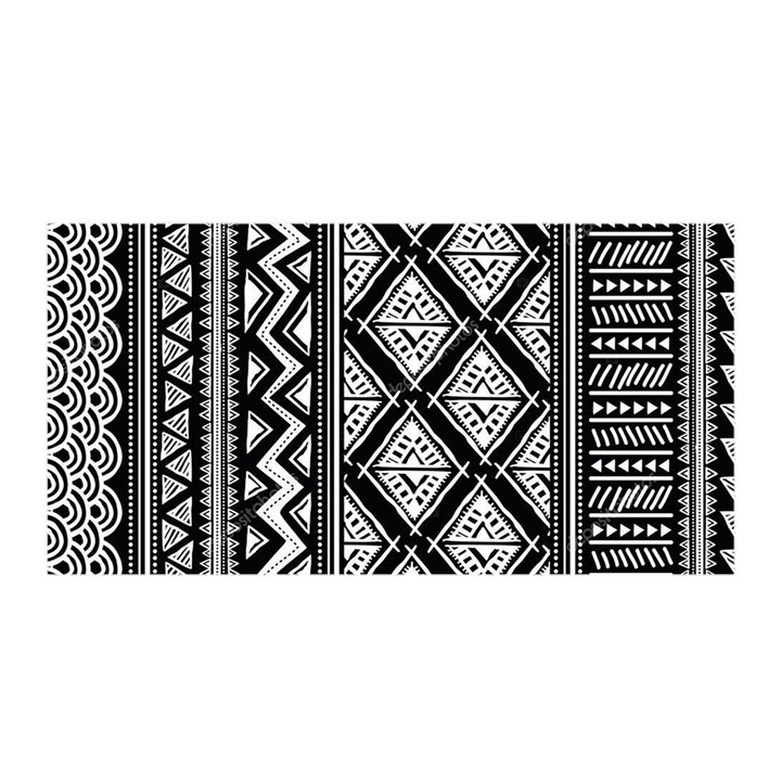 Tribal African Pattern Satin Wrap 35  x 70 