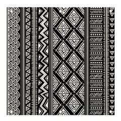 Tribal African Pattern Banner And Sign 4  X 4  by Cowasu