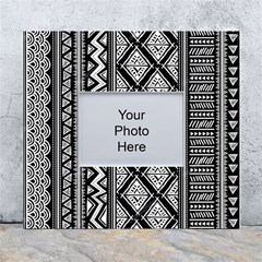 Tribal African Pattern White Wall Photo Frame 5  X 7  by Cowasu