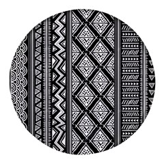 Tribal African Pattern Round Glass Fridge Magnet (4 Pack) by Cowasu