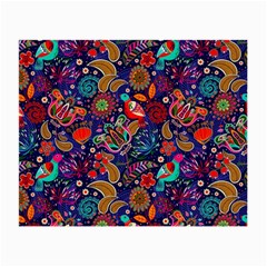 Pattern Colorful Bird Leaf Flower Small Glasses Cloth by Cowasu