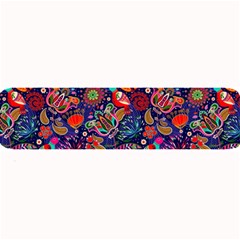 Pattern Colorful Bird Leaf Flower Large Bar Mat by Cowasu