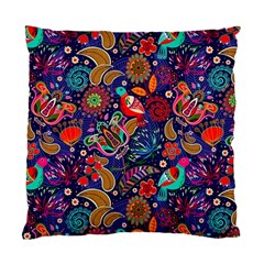 Pattern Colorful Bird Leaf Flower Standard Cushion Case (two Sides) by Cowasu