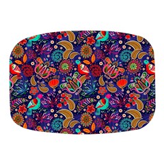 Pattern Colorful Bird Leaf Flower Mini Square Pill Box by Cowasu