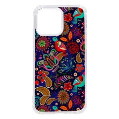 Pattern Colorful Bird Leaf Flower Iphone 14 Pro Max Tpu Uv Print Case