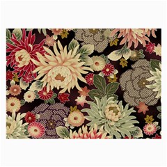 Japanese Flower Art Large Glasses Cloth (2 Sides) by Cowasu