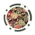 Japanese Flower Art Poker Chip Card Guard Back