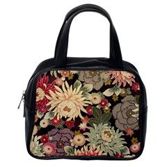 Japanese Flower Art Classic Handbag (one Side) by Cowasu