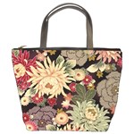 Japanese Flower Art Bucket Bag Front