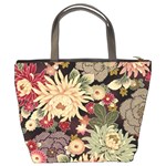 Japanese Flower Art Bucket Bag Back