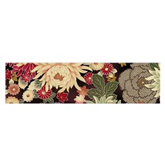 Japanese Flower Art Oblong Satin Scarf (16  X 60 ) by Cowasu