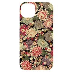 Japanese Flower Art Iphone 14 Plus Black Uv Print Case by Cowasu