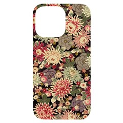 Japanese Flower Art Iphone 14 Pro Max Black Uv Print Case by Cowasu