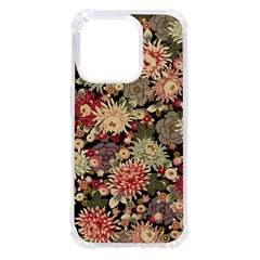 Japanese Flower Art Iphone 14 Pro Tpu Uv Print Case