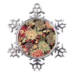 Japanese Flower Art Metal Large Snowflake Ornament