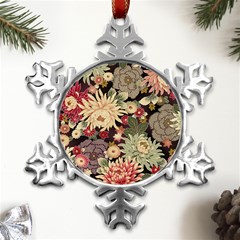 Japanese Flower Art Metal Small Snowflake Ornament