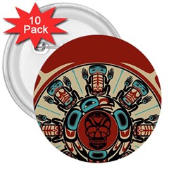 Skull Grateful Dead Phone Gratefuldead 3  Buttons (10 Pack) 