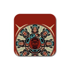 Skull Grateful Dead Phone Gratefuldead Rubber Square Coaster (4 Pack) by Cowasu