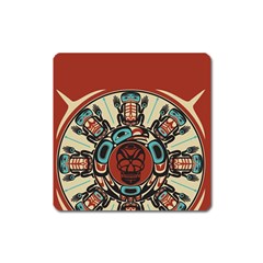 Skull Grateful Dead Phone Gratefuldead Square Magnet by Cowasu