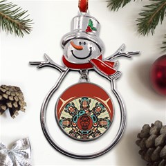 Skull Grateful Dead Phone Gratefuldead Metal Snowman Ornament by Cowasu