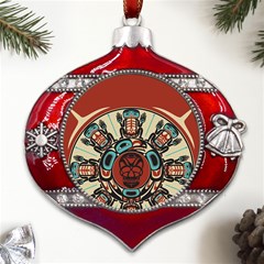 Skull Grateful Dead Phone Gratefuldead Metal Snowflake And Bell Red Ornament by Cowasu