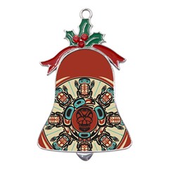 Skull Grateful Dead Phone Gratefuldead Metal Holly Leaf Bell Ornament by Cowasu