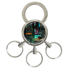 Video Game Pixel Art 3-ring Key Chain by Cowasu