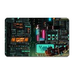 Video Game Pixel Art Magnet (rectangular) by Cowasu