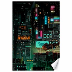 Video Game Pixel Art Canvas 12  X 18  by Cowasu