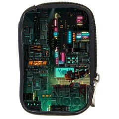 Video Game Pixel Art Compact Camera Leather Case by Cowasu