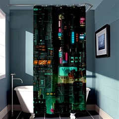 Video Game Pixel Art Shower Curtain 36  X 72  (stall)  by Cowasu