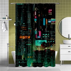 Video Game Pixel Art Shower Curtain 48  X 72  (small)  by Cowasu