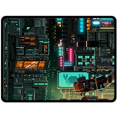 Video Game Pixel Art Two Sides Fleece Blanket (large) by Cowasu