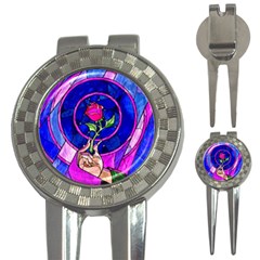 Stained Glass Rose 3-in-1 Golf Divots by Cowasu