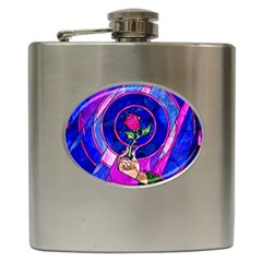 Stained Glass Rose Hip Flask (6 Oz) by Cowasu