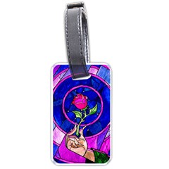 Stained Glass Rose Luggage Tag (one Side) by Cowasu