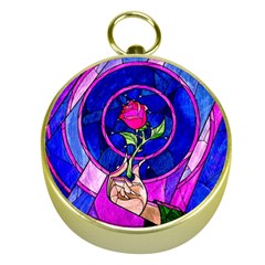 Stained Glass Rose Gold Compasses by Cowasu