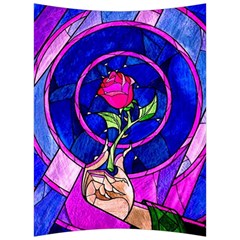 Stained Glass Rose Back Support Cushion by Cowasu