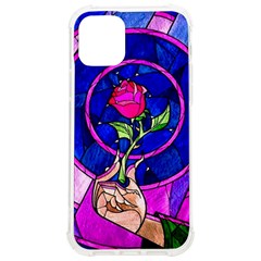 Stained Glass Rose Iphone 12/12 Pro Tpu Uv Print Case by Cowasu