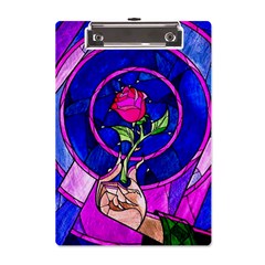 Stained Glass Rose A5 Acrylic Clipboard by Cowasu