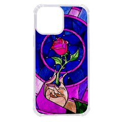 Stained Glass Rose Iphone 13 Pro Max Tpu Uv Print Case