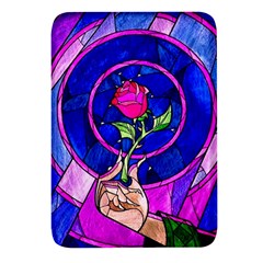 Stained Glass Rose Rectangular Glass Fridge Magnet (4 Pack)